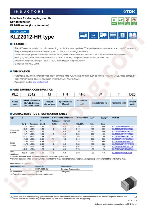 KLZ2012AHR2R2WTD25