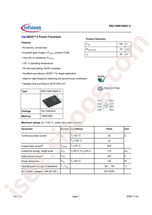 BSC190N15NS3G