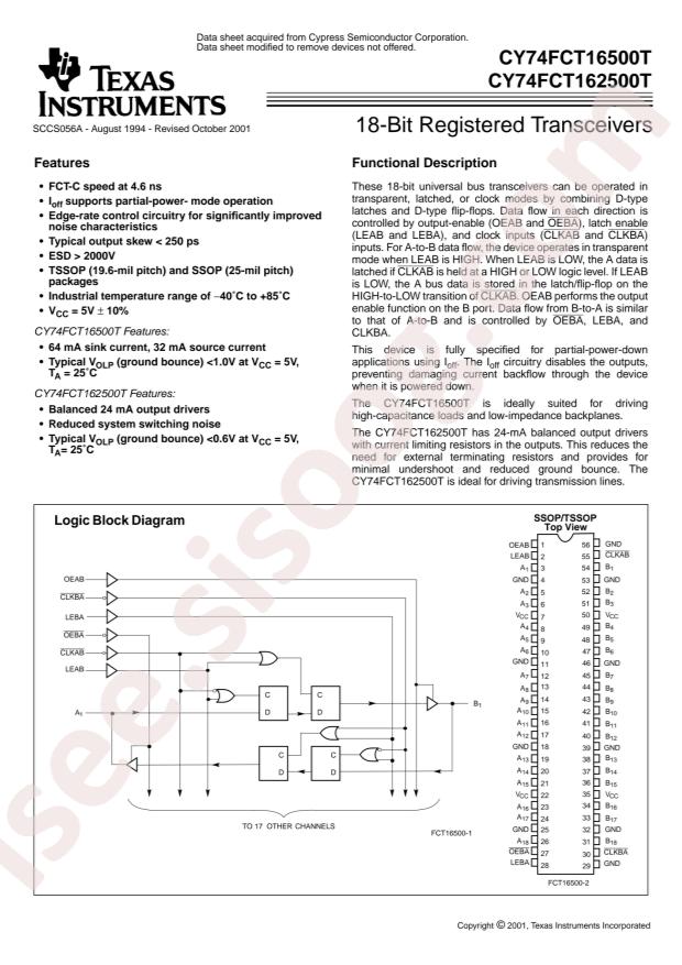 CY74FCT16500CTPVCT
