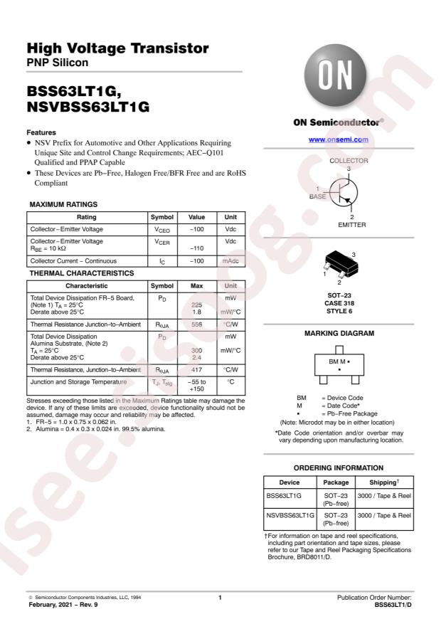BSS63LT1G