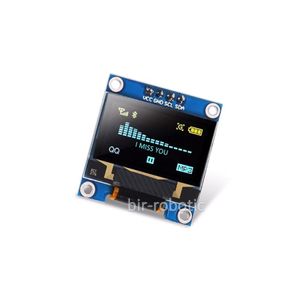 ماژول نمایشگر OLED زرد-آبی 0.96 اینچ با رابط I2C