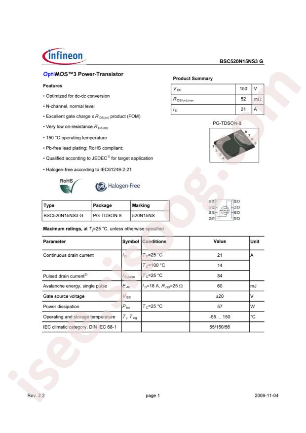 BSC520N15NS3G