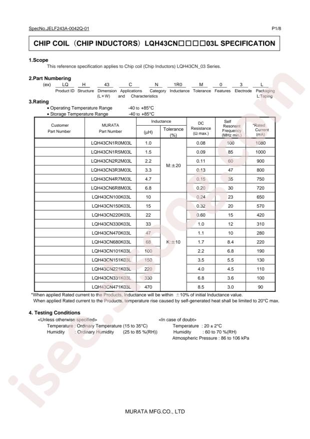 LQH43CN150K03L