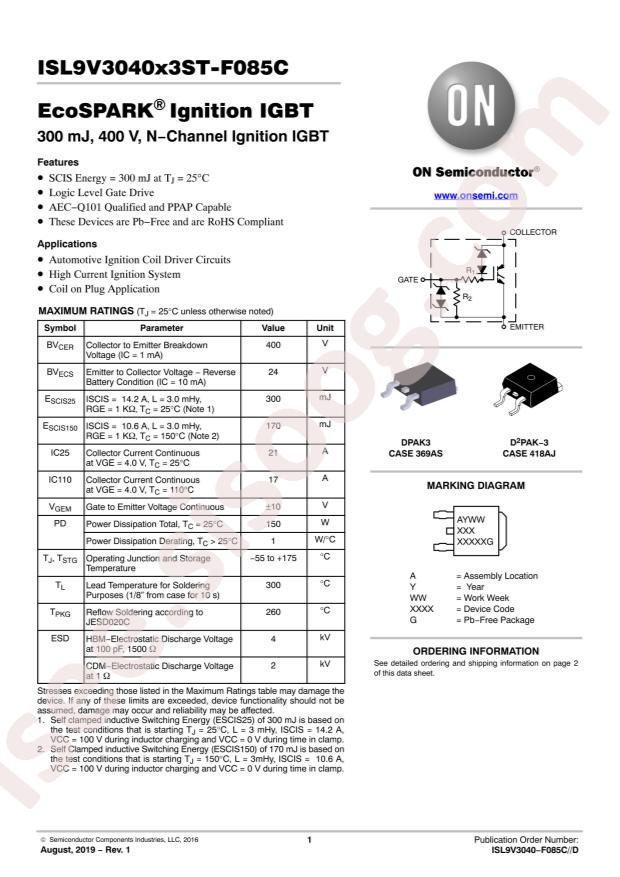 ISL9V3040D3ST-F085C