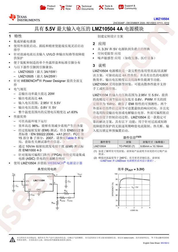 LMZ10504TZE-ADJ/NOPB