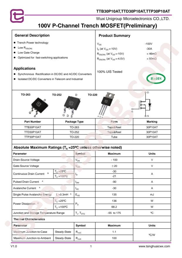 TTB30P10AT