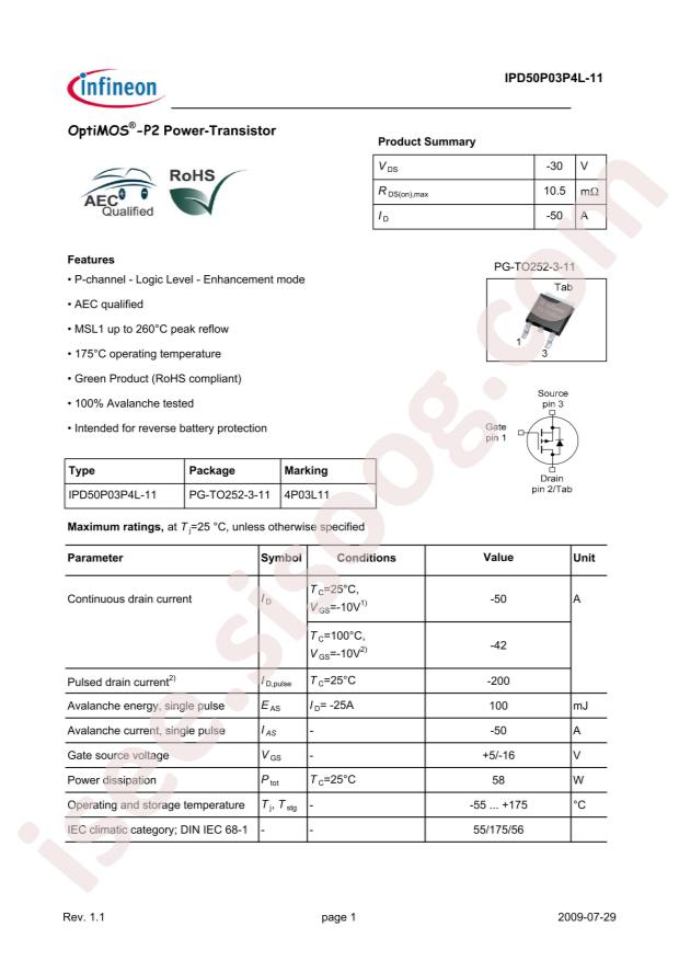 IPD50P03P4L-11