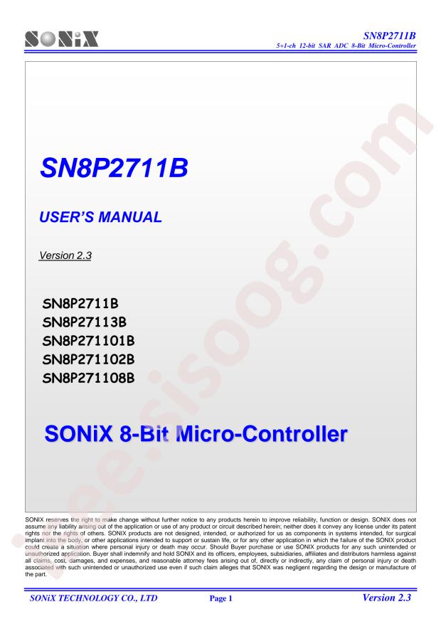 SN8P271102BSG
