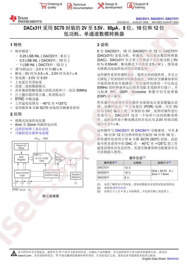 DAC6311IDCKT