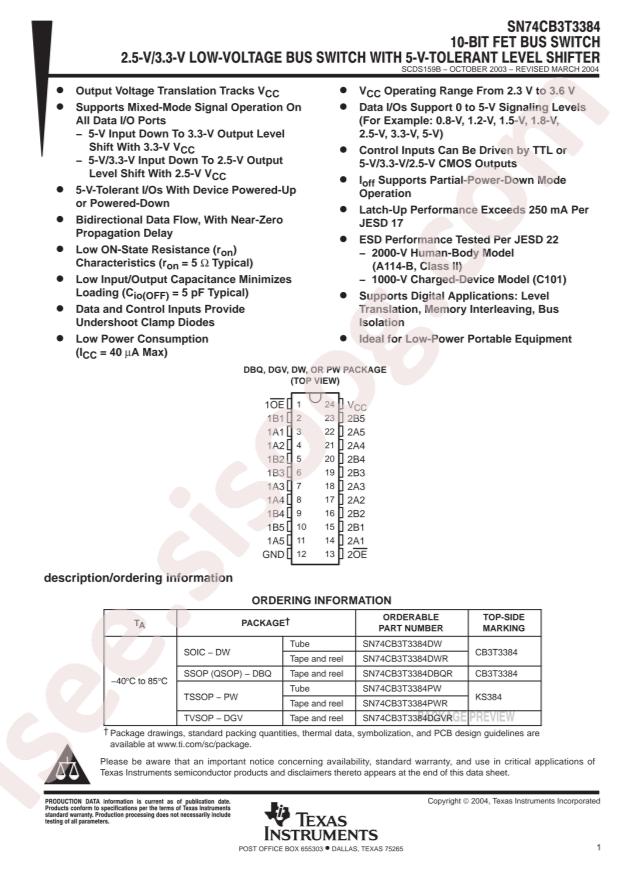 SN74CB3T3384PWR