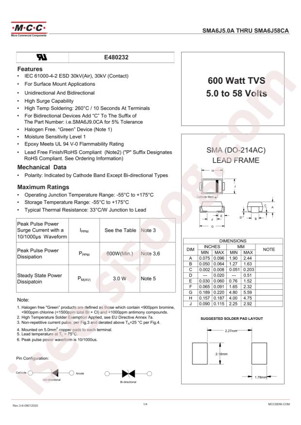 SMA6J15A-TP