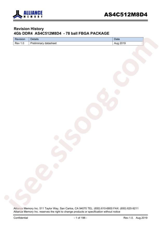Alliance Memory AS4C512M8D4-83BIN