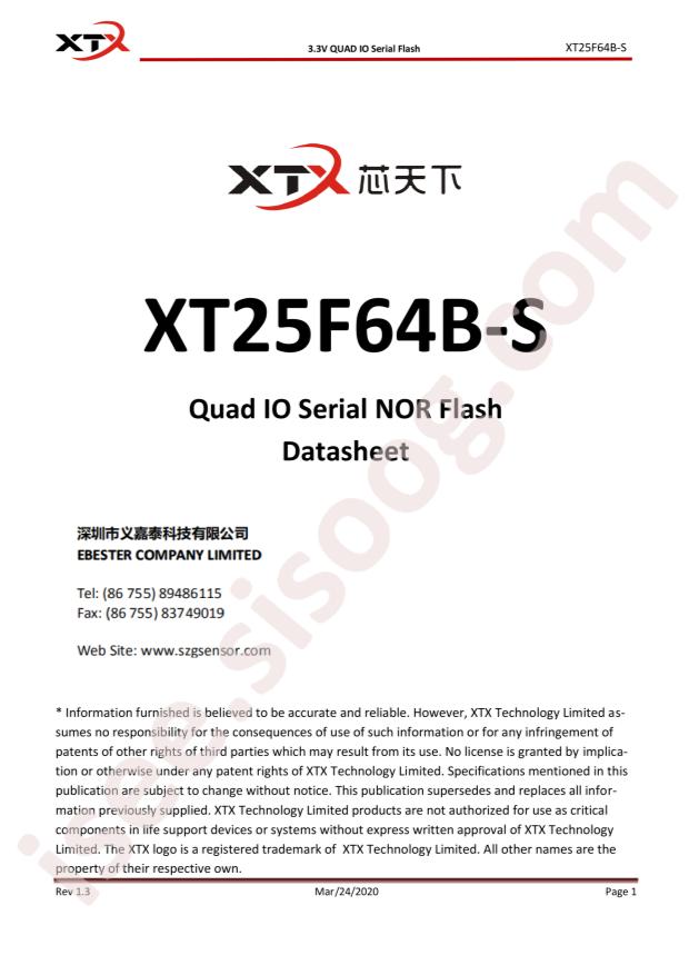 XT25F64BSSIGU-S