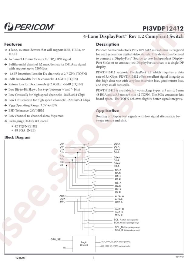 PI3VDP12412NEEX
