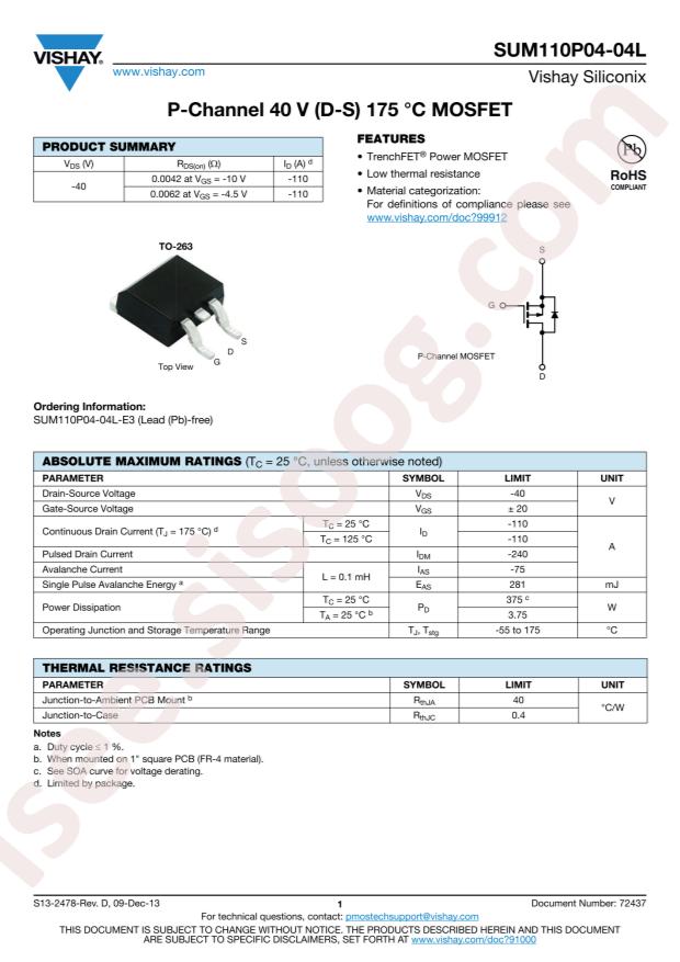 SUM110P04-04L-E3