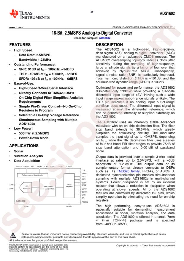 ADS1602IPFBT