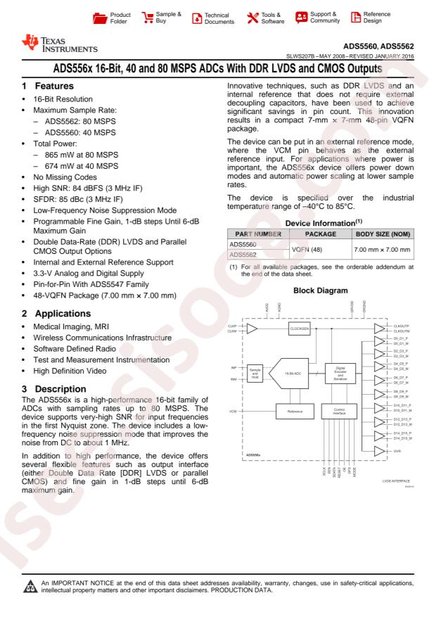 ADS5560IRGZR