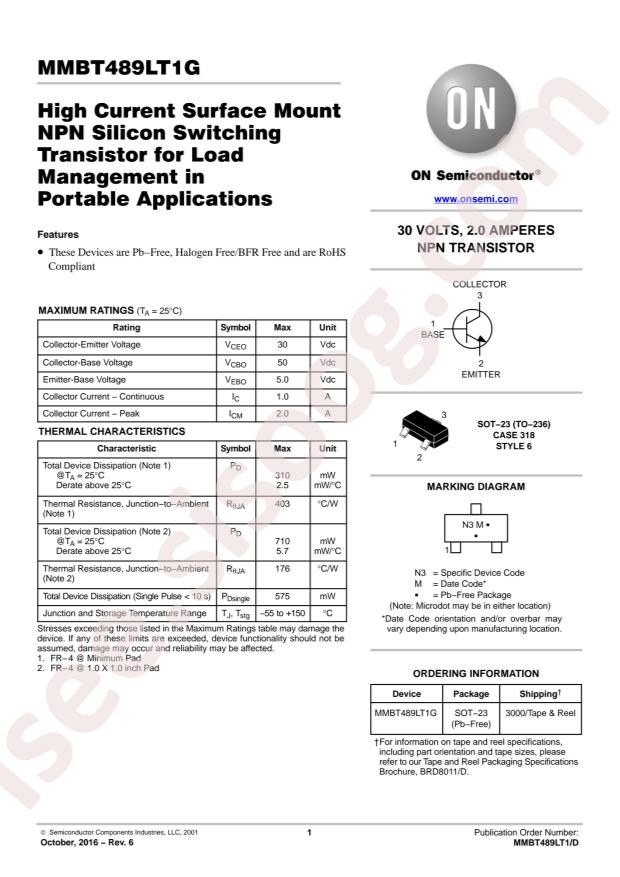 MMBT489LT1G
