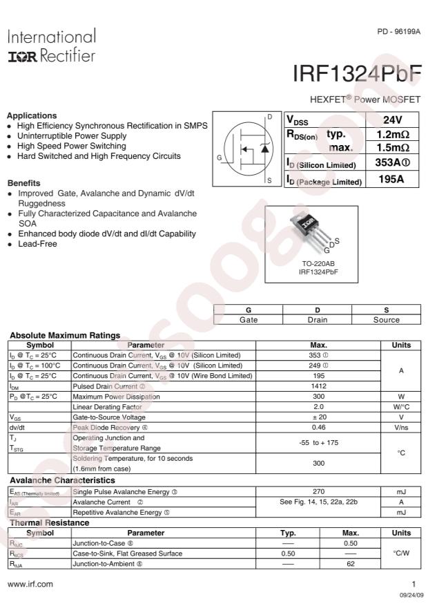 IRF1324PBF