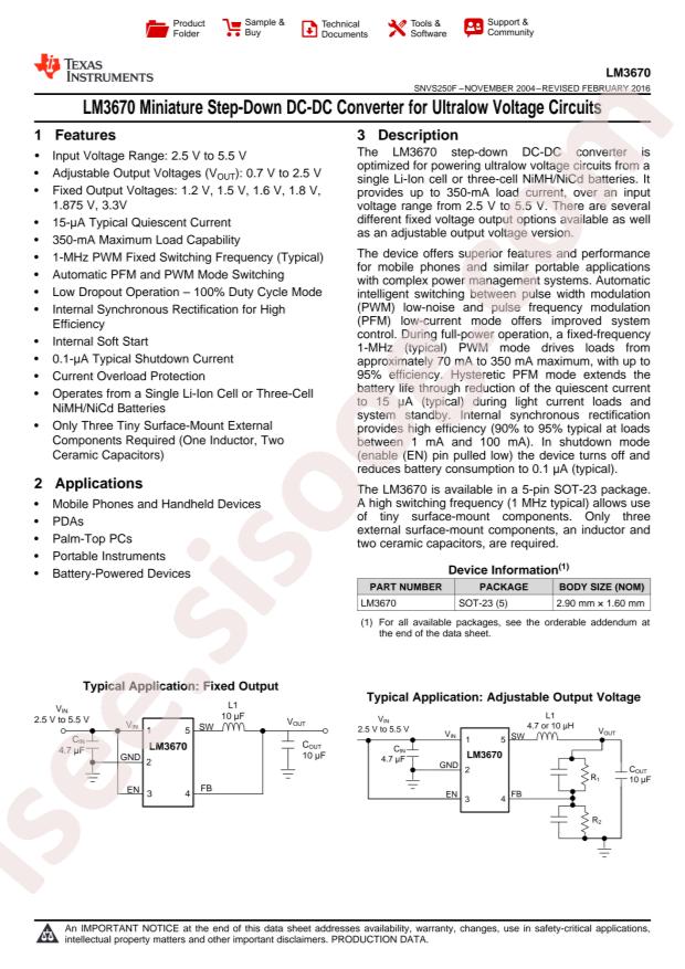 LM3670MFX-ADJ/NOPB