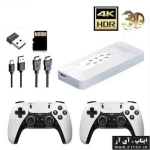 کنسول بازی پرتابل مدل Game Stick M22 / بیش از 12 هزار بازی و 52 کنسول بازی / پردازنده 4 هسته ای, پشتیبانی از کارت حافظه خارجی /  / اقلام همراه : 2 دسته بازی, دفترچه راهنما,کارت حافظه /  / پورت جهت اتصال : HDMI جهت نمایش تصویر و پخش صدا /  / USB به Typ C