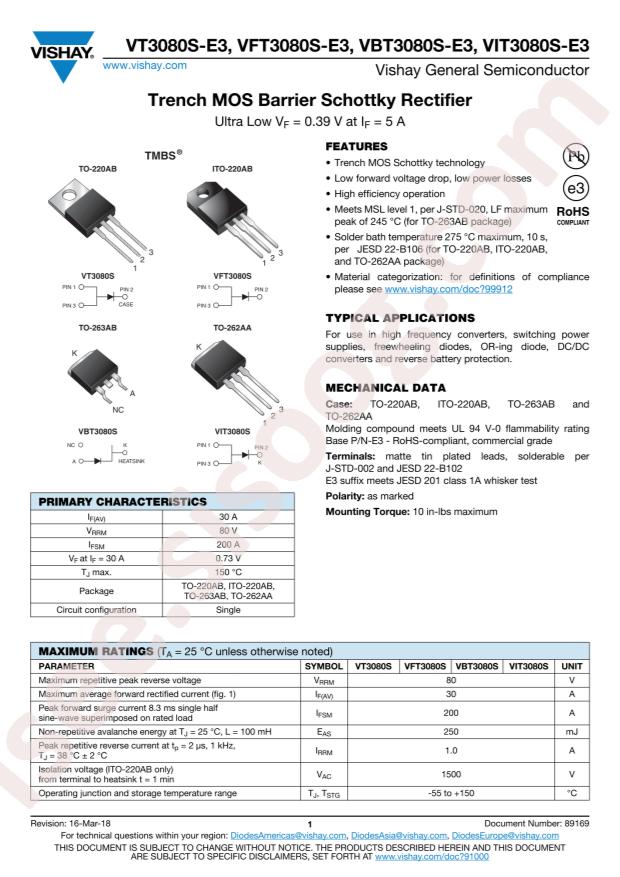 VBT3080S-E3/8W