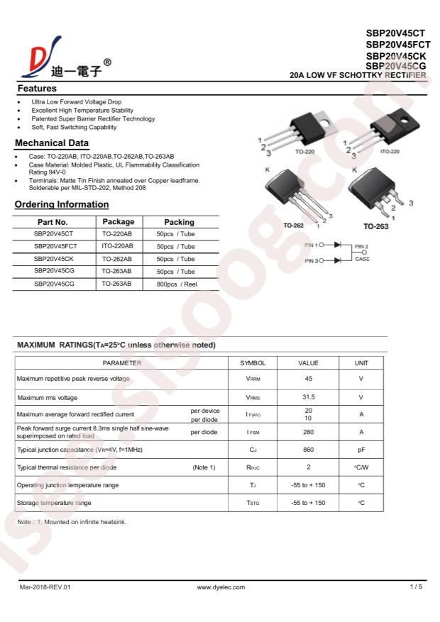 SBP20V45FCT