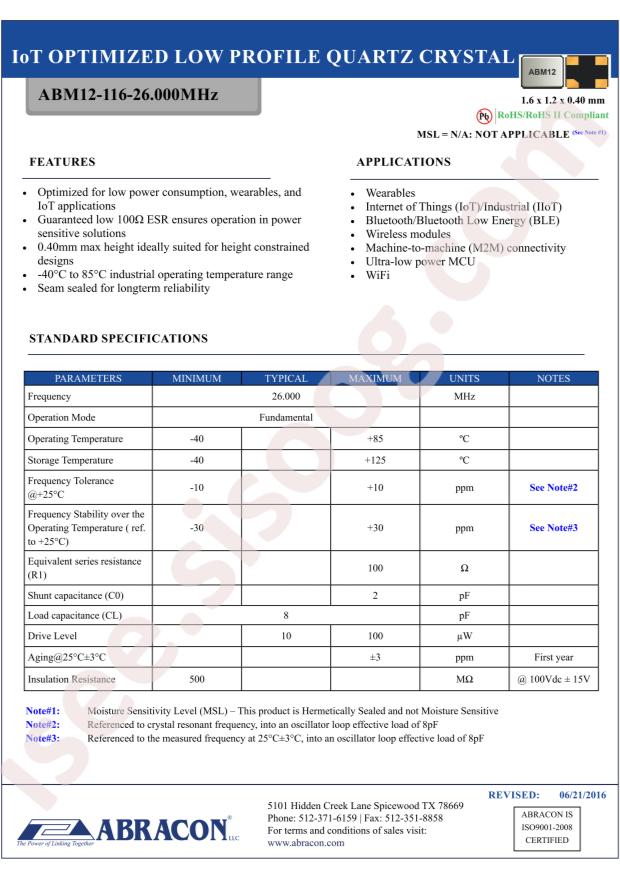 ABM12-116-26.000MHZ-T3