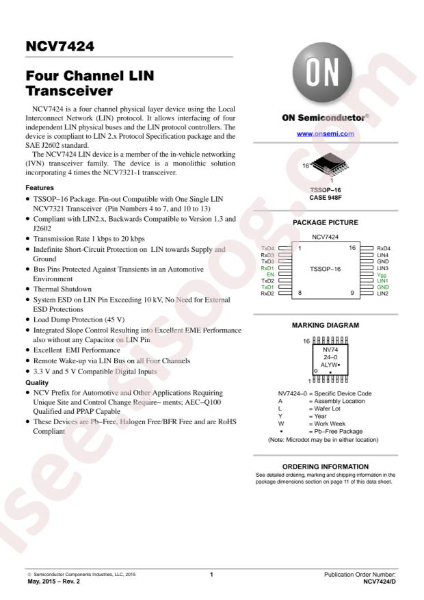 NCV7424DB0R2G