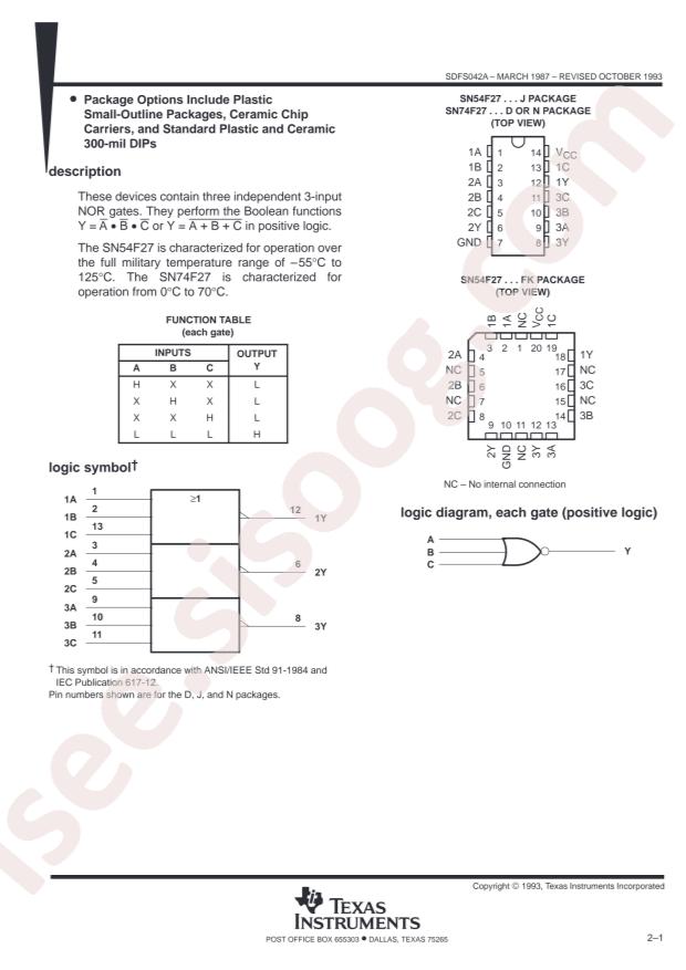 SN74F27DR