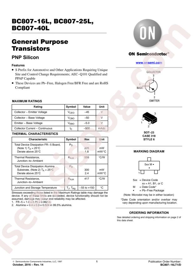 BC807-25LT3G