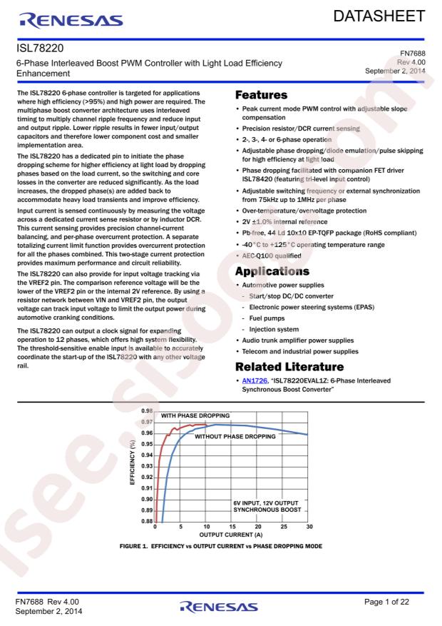 ISL78220ANEZ
