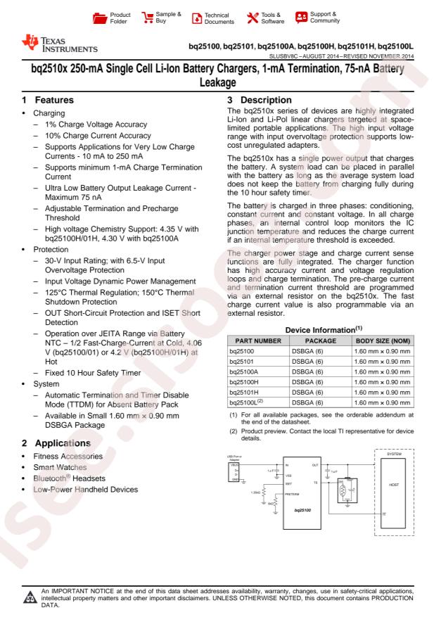 BQ25101YFPR
