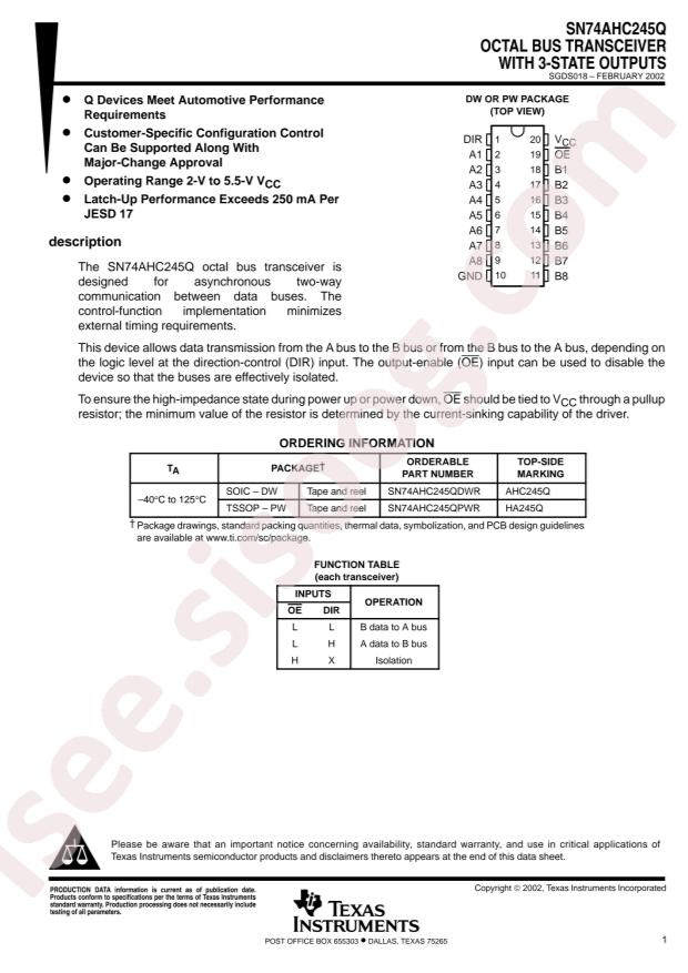 SN74AHC245QPWR