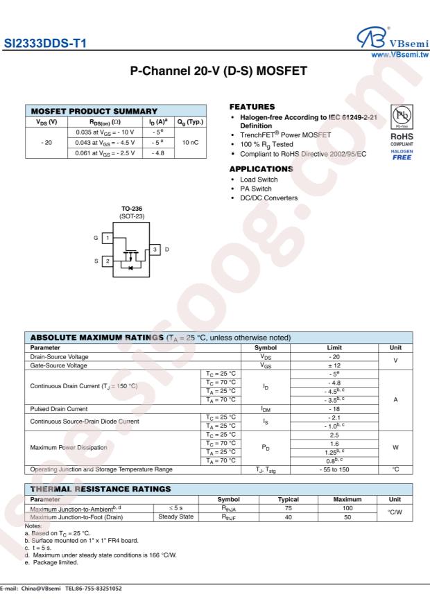 SI2333DDS-T1-VB