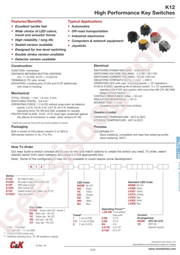 K12GOBK1.56/12N