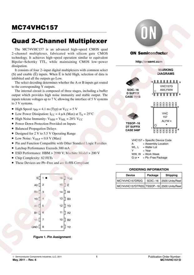 MC74VHC157DR2G