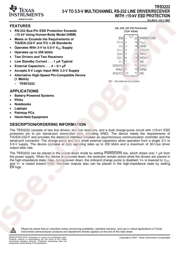 TRS3222CDBR