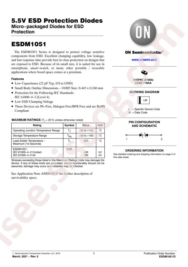 ESDM1051MX4T5G