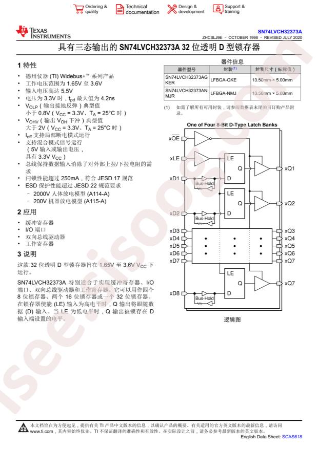 SN74LVCH32373AZKER