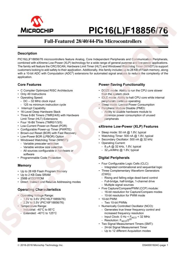 PIC16LF18876-E/P