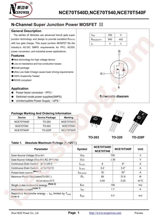 NCE70T540F