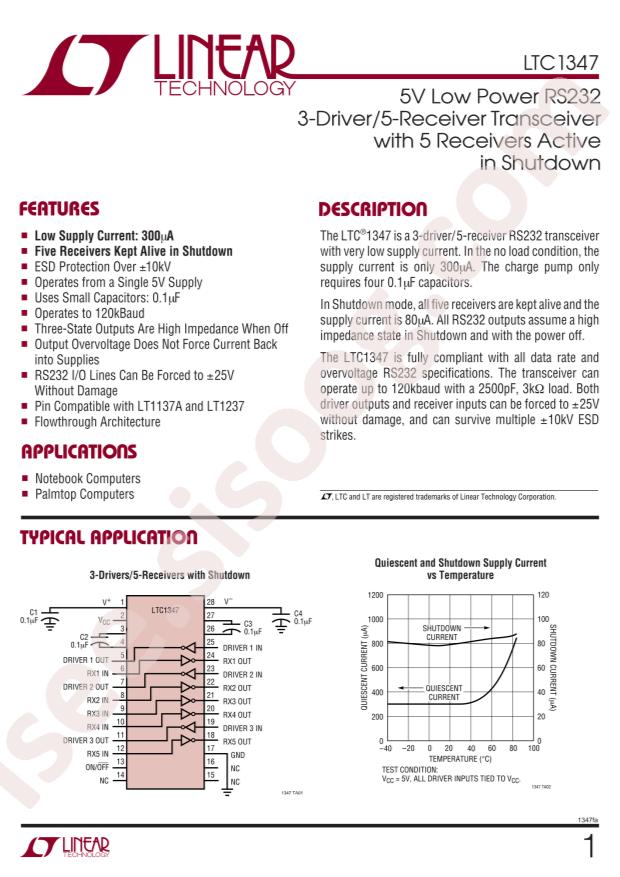LTC1347CG#TRPBF