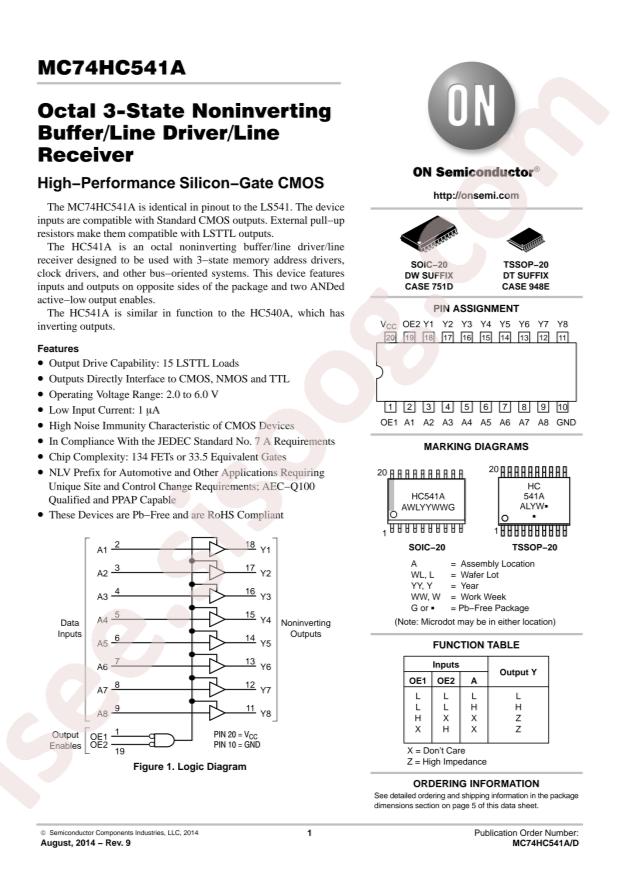 MC74HC541ADTG