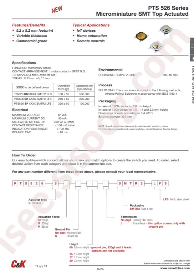 PTS526SK17SMTR2LFS