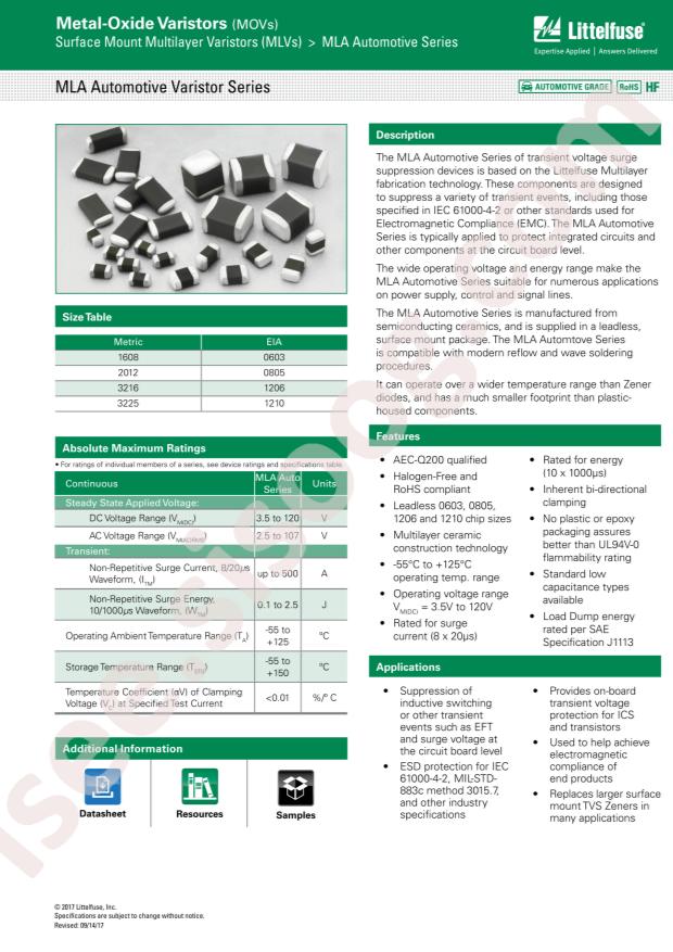 V18MLA0603NH