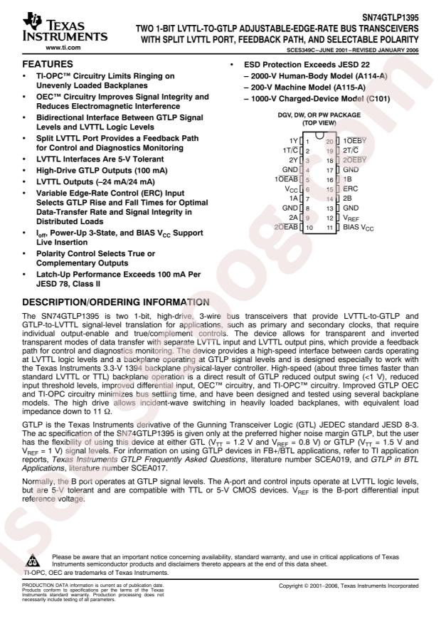 SN74GTLP1395DWR