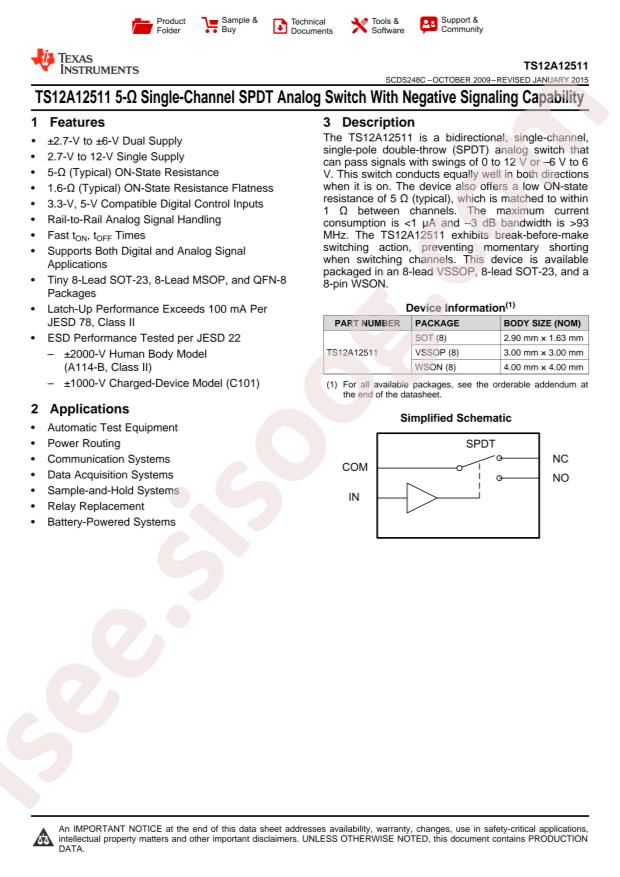 TS12A12511DCNR