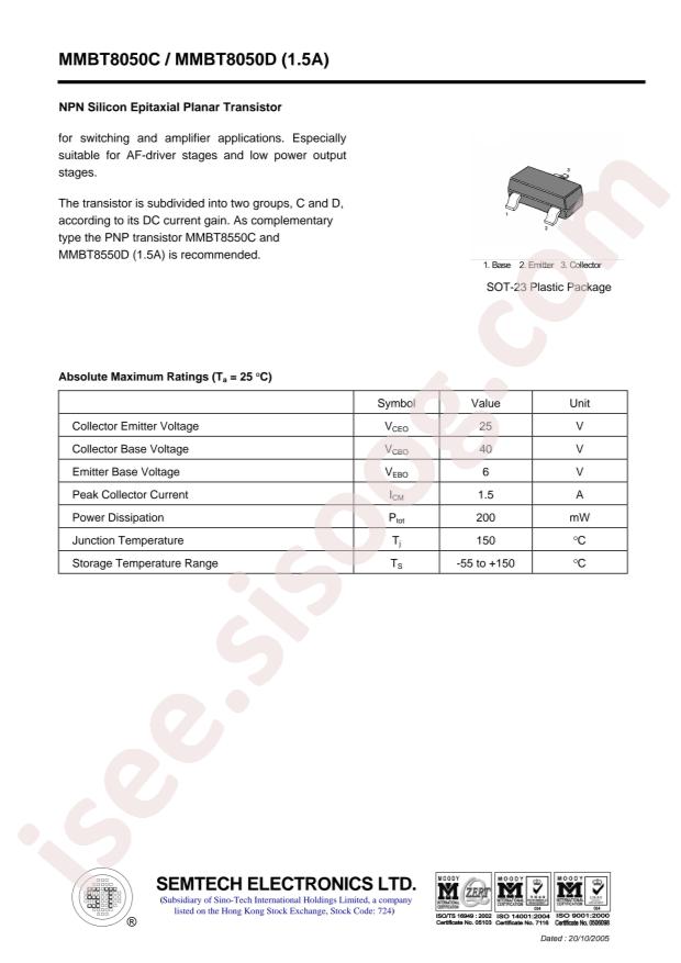 MMBT8050D(1.5A)-Y1