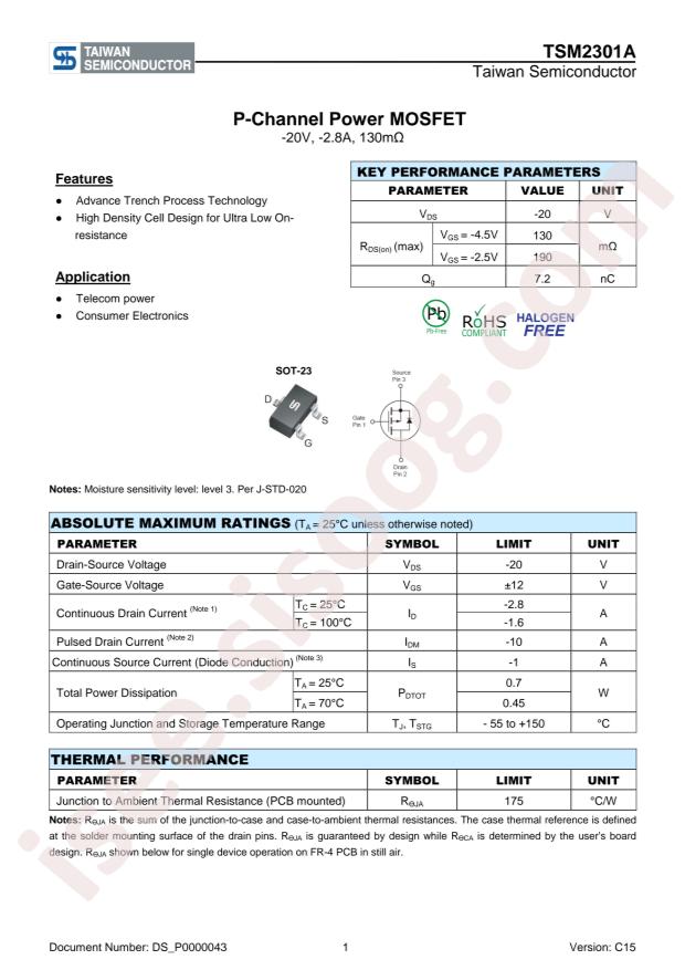 TSM2301ACX RFG